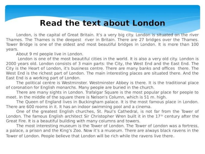 short essay about london